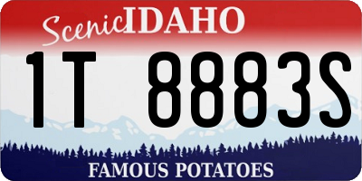 ID license plate 1T8883S