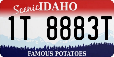 ID license plate 1T8883T
