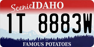 ID license plate 1T8883W