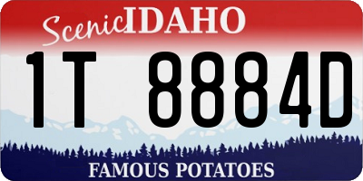 ID license plate 1T8884D