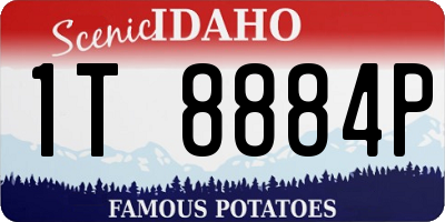 ID license plate 1T8884P