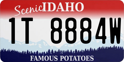 ID license plate 1T8884W