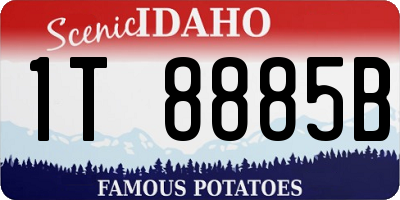 ID license plate 1T8885B