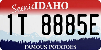 ID license plate 1T8885E