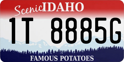ID license plate 1T8885G