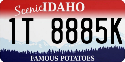 ID license plate 1T8885K