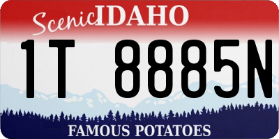 ID license plate 1T8885N