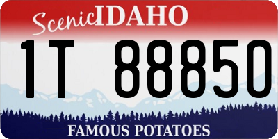 ID license plate 1T8885O