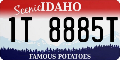 ID license plate 1T8885T