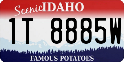ID license plate 1T8885W