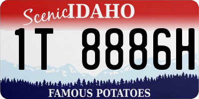 ID license plate 1T8886H