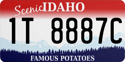 ID license plate 1T8887C