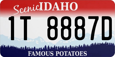 ID license plate 1T8887D