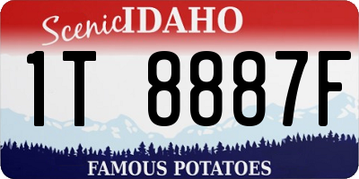 ID license plate 1T8887F