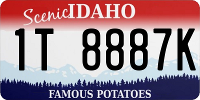 ID license plate 1T8887K