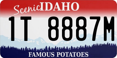 ID license plate 1T8887M