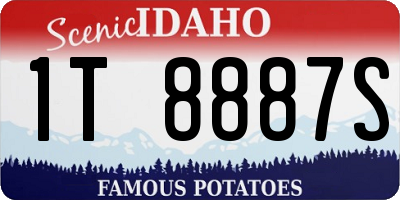 ID license plate 1T8887S
