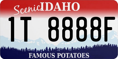 ID license plate 1T8888F