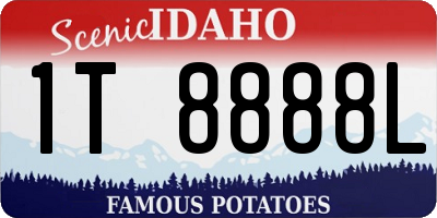 ID license plate 1T8888L