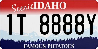 ID license plate 1T8888Y