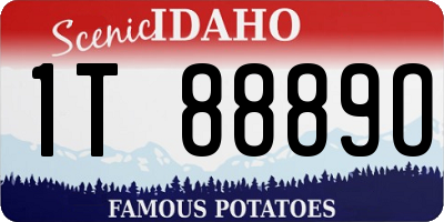 ID license plate 1T8889O