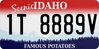 ID license plate 1T8889V