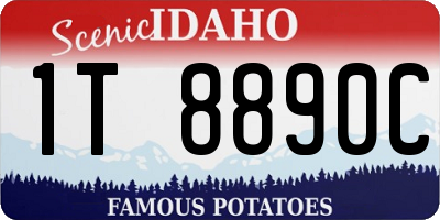 ID license plate 1T8890C