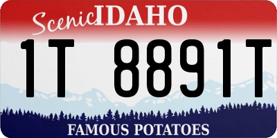 ID license plate 1T8891T