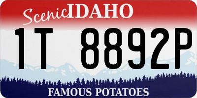 ID license plate 1T8892P