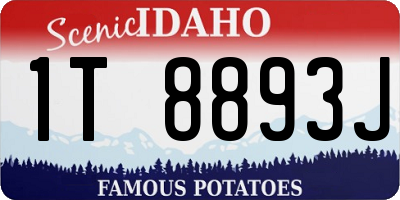 ID license plate 1T8893J