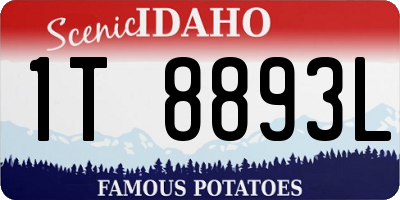 ID license plate 1T8893L