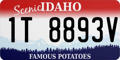 ID license plate 1T8893V