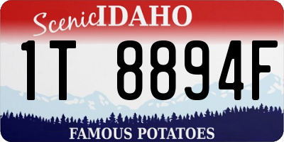 ID license plate 1T8894F