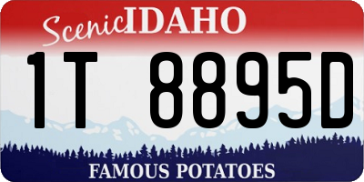 ID license plate 1T8895D