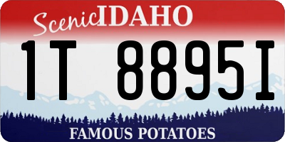ID license plate 1T8895I