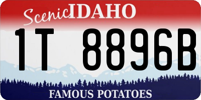ID license plate 1T8896B