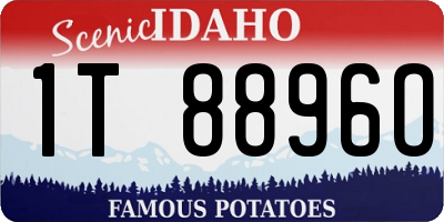 ID license plate 1T8896O