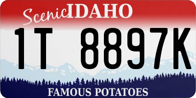 ID license plate 1T8897K