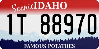ID license plate 1T8897O