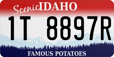 ID license plate 1T8897R