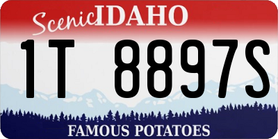 ID license plate 1T8897S
