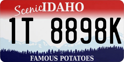ID license plate 1T8898K