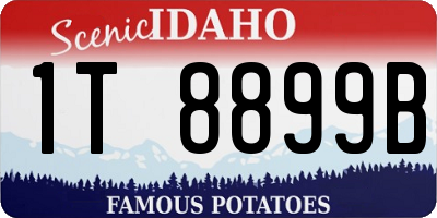 ID license plate 1T8899B