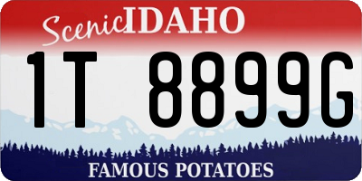 ID license plate 1T8899G