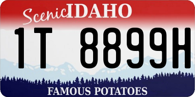 ID license plate 1T8899H