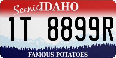 ID license plate 1T8899R