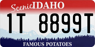 ID license plate 1T8899T