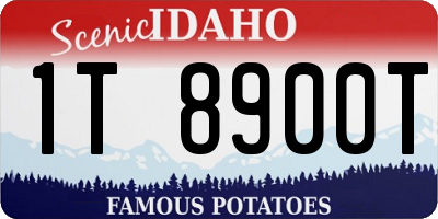 ID license plate 1T8900T