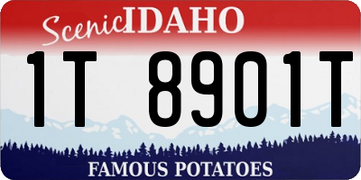 ID license plate 1T8901T
