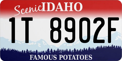 ID license plate 1T8902F